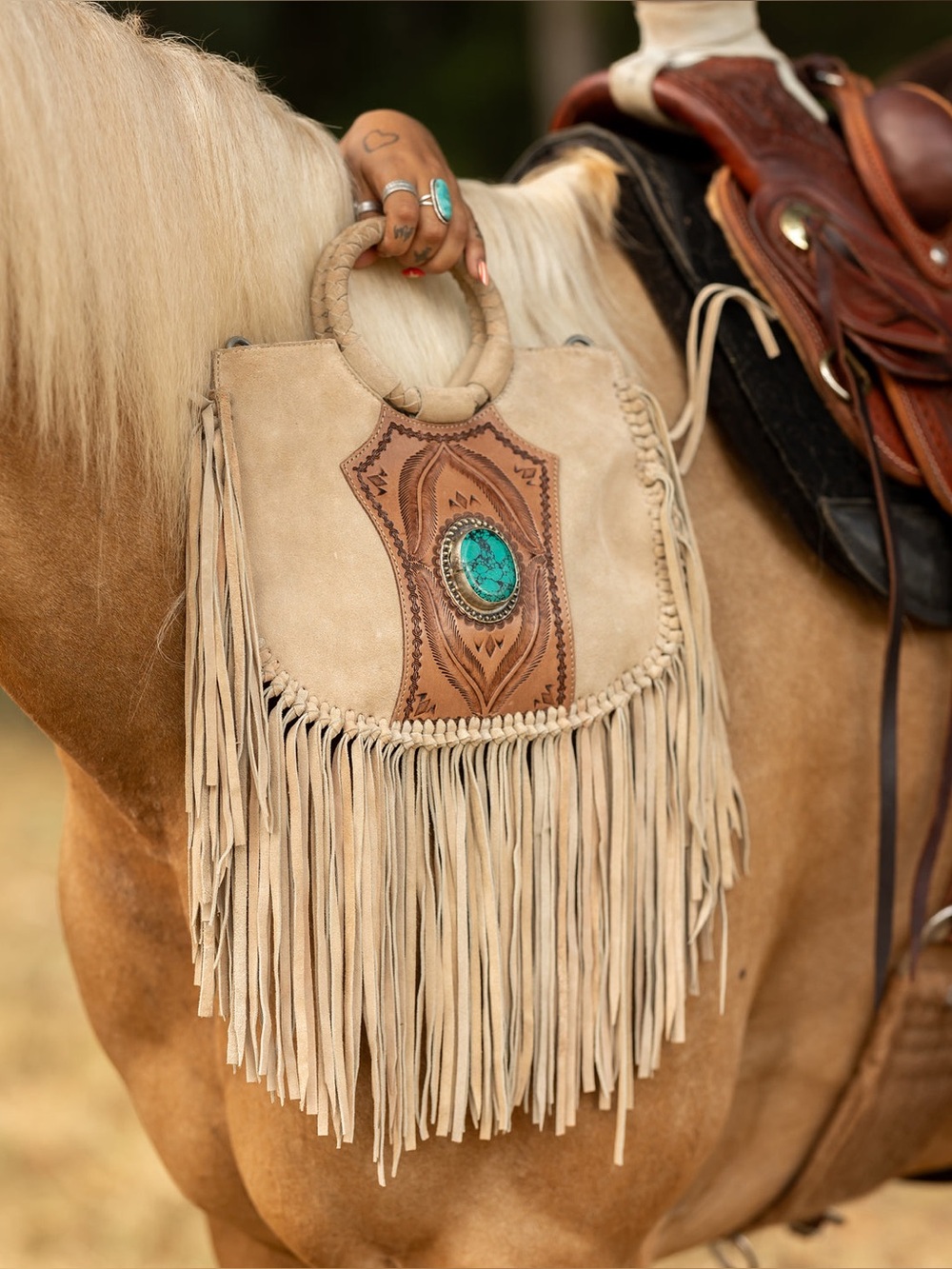 Sedona Tassel Bag in Suede Leather
